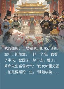 抓周我呼呼大睡，皇子趴肚子上，全场傻眼