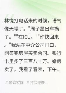 儿子车祸昏迷，我卖掉婚房连夜出国