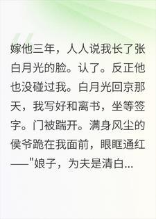 嫁他三年被嘲替身，白月光回京他却急哭了小说