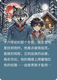 狼爹养了十六年的儿子，在血月那晚露出了獠牙