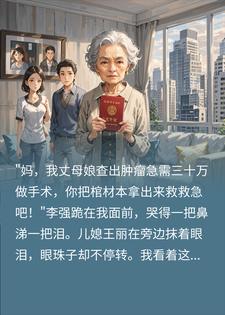 三十年慈母不干了！亲儿骗棺材本，我卖房赶人