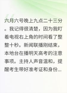 你撕了我的准考证，我撕掉这个家陆深陆阳小说完整篇在线阅读