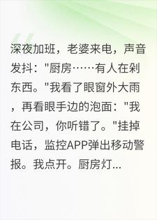 我家厨房出现了我，我在公司盯着监控哭笑不得小说