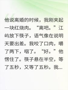 江屿叶青 离婚冷静期第29天，离婚是你提的，别怪我不回头完结版在线阅读
