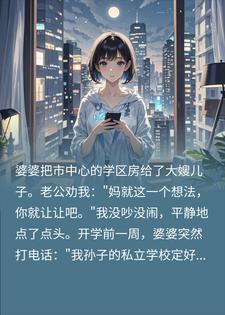 婆婆偏心送房啃老大嫂，我没闹，开学前妈宝男全家慌了