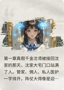 重回豪门，我的读心术拆穿所有虚伪小说
