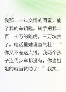 林溪张薇 闺蜜三万卖了我路虎后，我把她全家送进去了完结版在线阅读