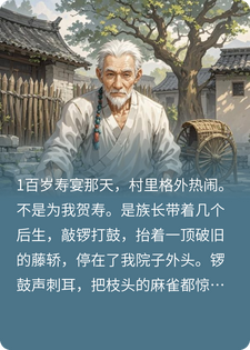 百岁寿宴，全村逼我上山小说