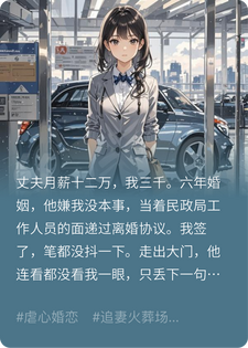 他嫌我月薪3千，签完字我走了，他拆开车里那个袋子沈若晚陆深舟小说完整篇在线阅读